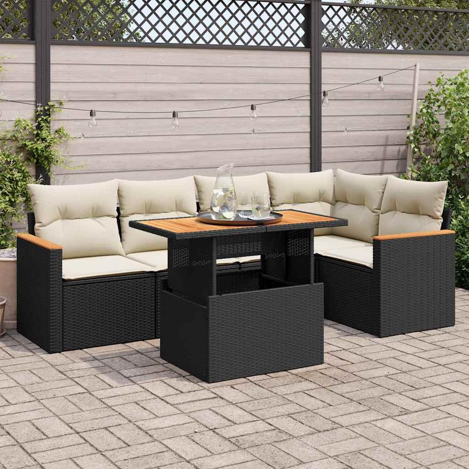 VidaXL Ensemble de canapés de jardin rotin synthétique  