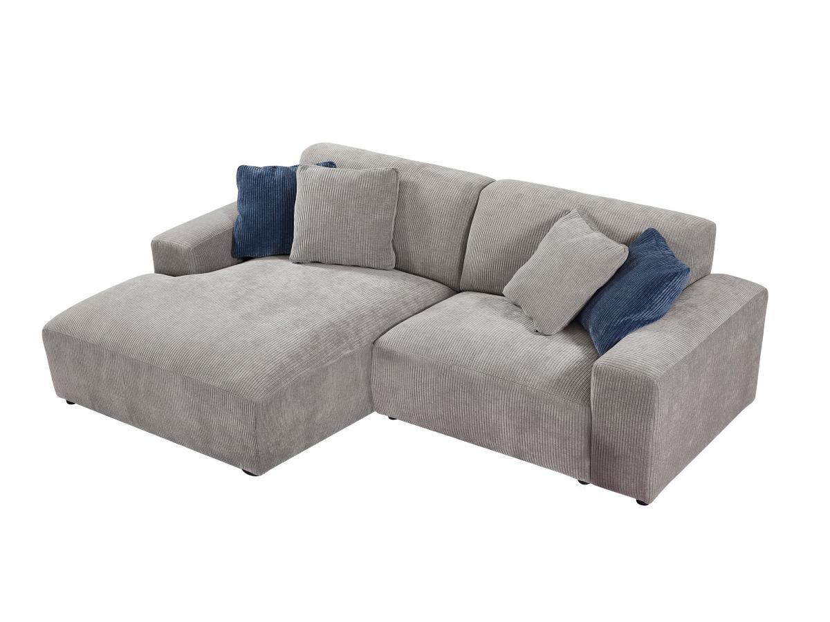 Image of Ecksofa - Ecke links - Cord - Grau - TIRONO von Ecksofa - Ecke links - Cord - Grau - TIRONO von Maison Céphy
