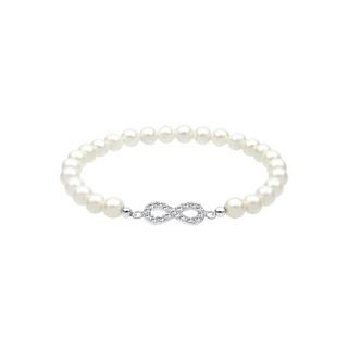 Elli  Armband Infinity Symbol Mit Muschelkernperlen Kristallen 