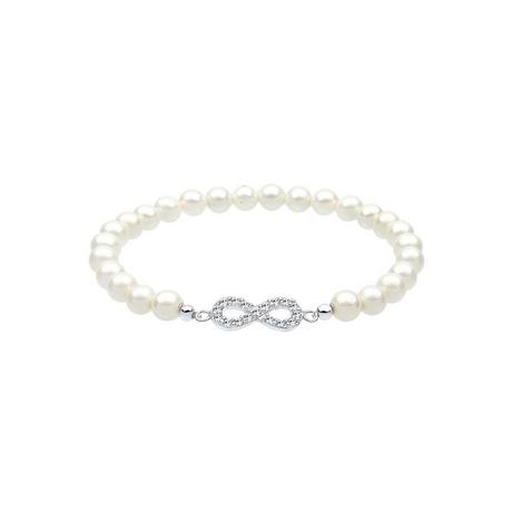 Elli  Armband Infinity Symbol Mit Muschelkernperlen Kristallen 