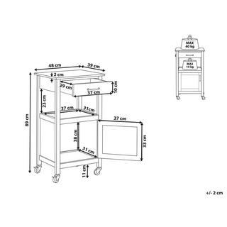 Beliani Chariot de cuisine en MDF Traditionnel SIENA  