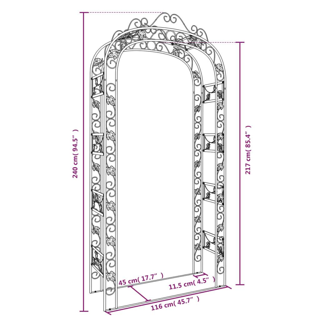 VidaXL  Arche de jardin acier 