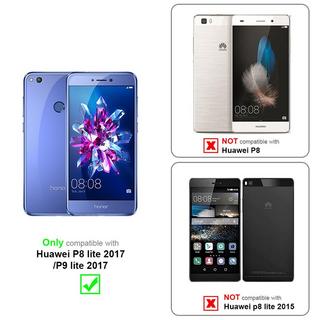 Cadorabo  Housse compatible avec Huawei P8 LITE 2017 / P9 LITE 2017 - Coque de protection avec fermeture magnétique, fonction de support et 2 fenêtres de visualisation 