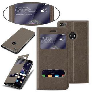 Cadorabo  Housse compatible avec Huawei P8 LITE 2017 / P9 LITE 2017 - Coque de protection avec fermeture magnétique, fonction de support et 2 fenêtres de visualisation 