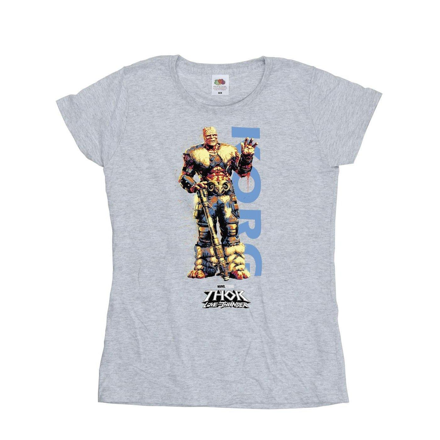 Image of Thor Love And Thunder Korg Wave Tshirt Damen Grau S