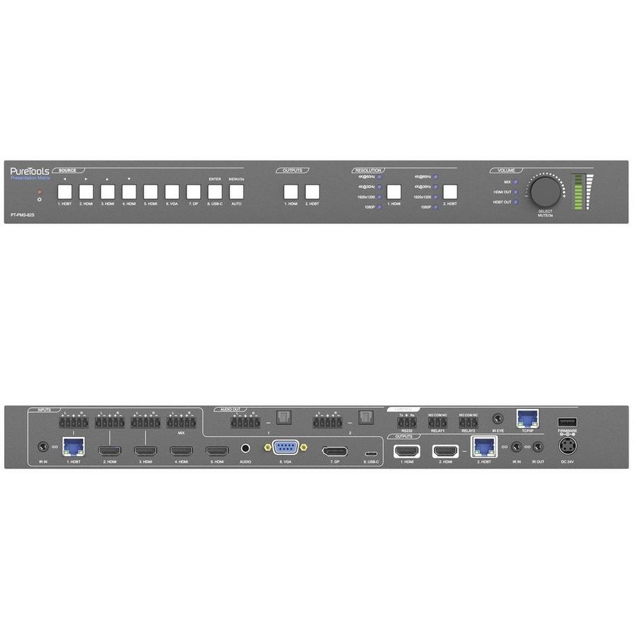 PureTools  PureTools PT-PMS-82S commutateur de matrice Commutateur de matrice de présentation multimédia 85 W 
