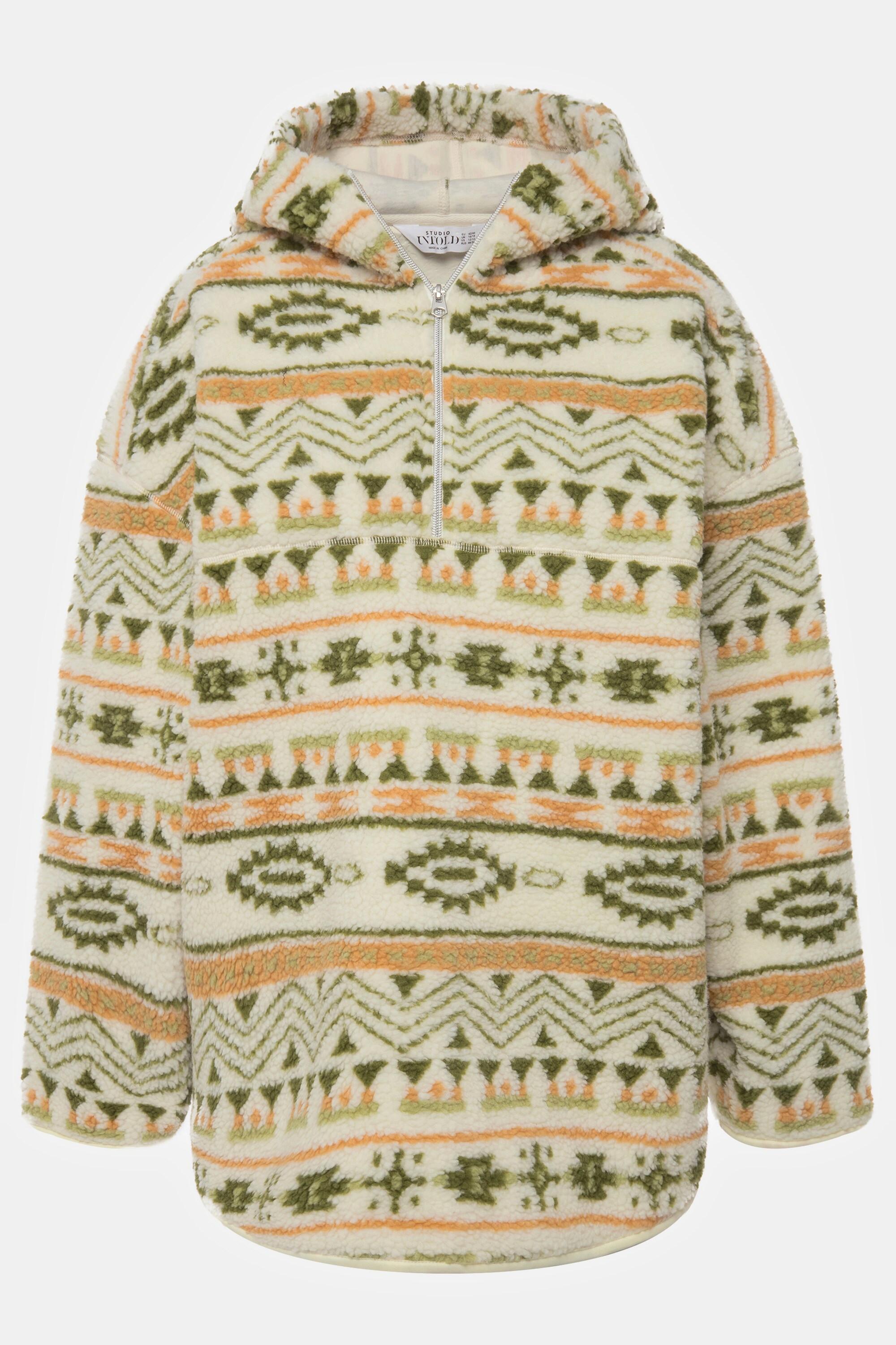 Studio Untold  Teddyfleece-Hoodie, oversized, Print, Kapuze, Langarm 