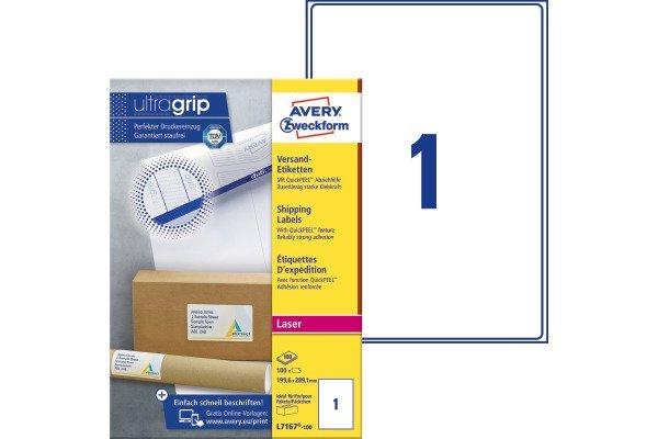 Image of AVERY ZWECKFORM Versandetiketten 199,6x289,1mm, 100 Stk. AVERY ZWECKFORM Versandetiketten 199,6x289,1mm, 100 Stk.
