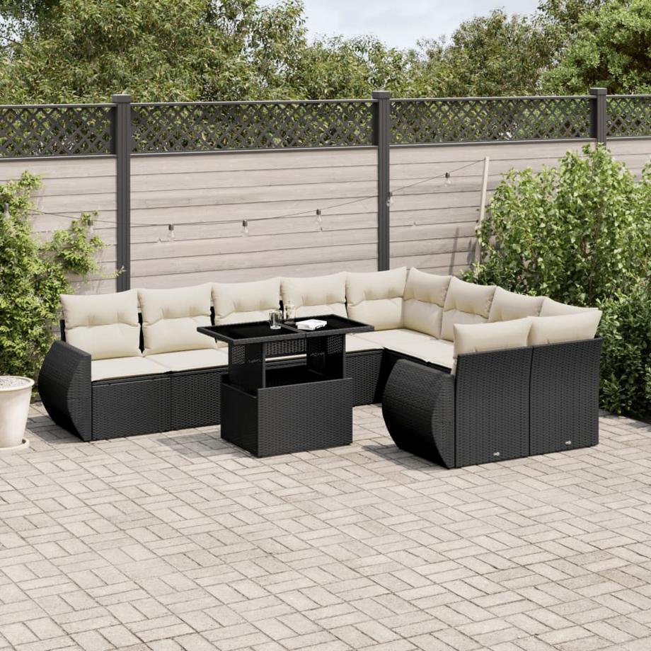 VidaXL Ensemble de canapés de jardin rotin synthétique  