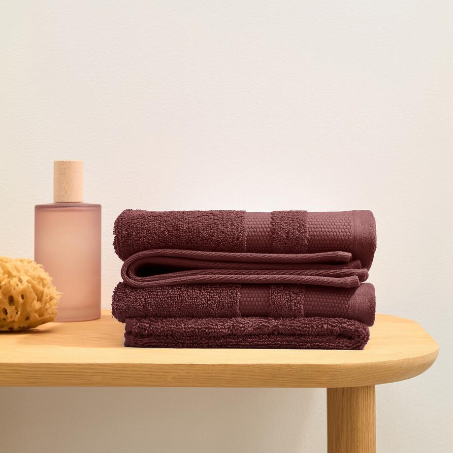 La Redoute Intérieurs Lot 4 serviettes d'invité en coton Égyptien 600g/m2  