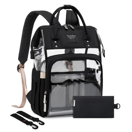 Only-bags.store Wickelrucksack stylischer Wickelrucksack mit Wickelauflage multifunktionaler wasserabweisender Großraumrucksack für unterwegs  