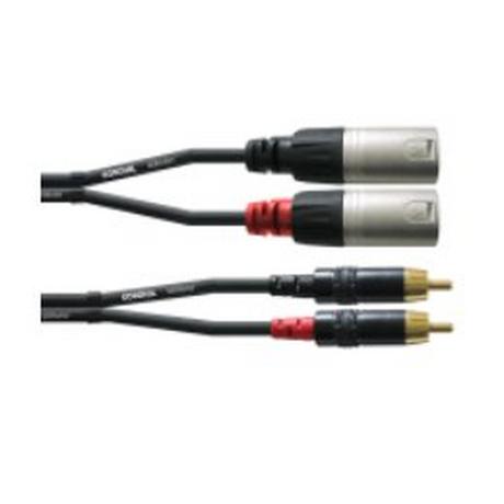 Cordial  Cordial CFU 6 MC cavo audio 6 m 2 x RCA 2 x XLR (3-pin) Nero 