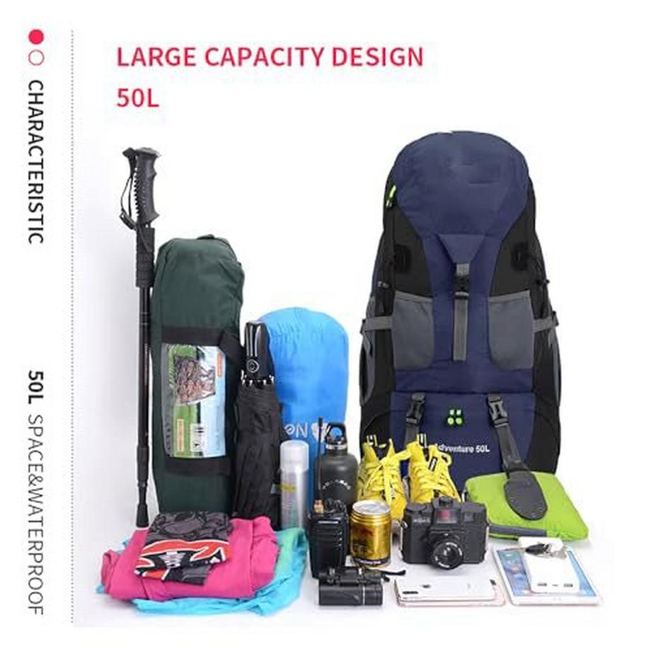 Only-bags.store 50L Leichter wasserfester Wanderrucksack  