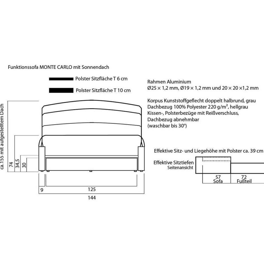 mutoni Gartensofa Monte Carlo  