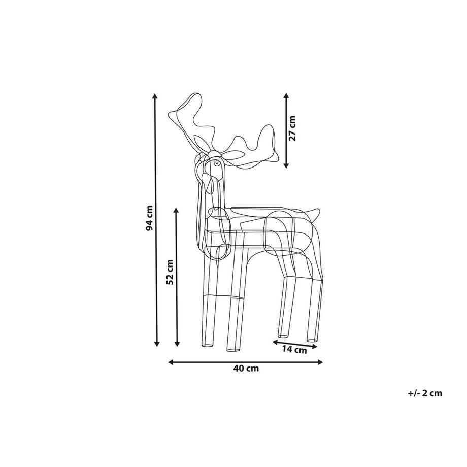 Beliani Décoration extérieure en Métal Moderne INNNES  