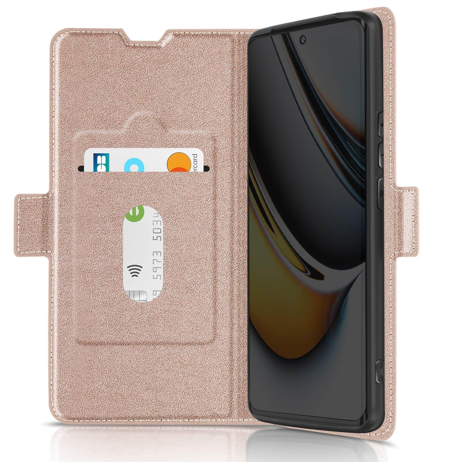 Avizar  Étui Realme 11 Pro Porte-carte Rose Gold 