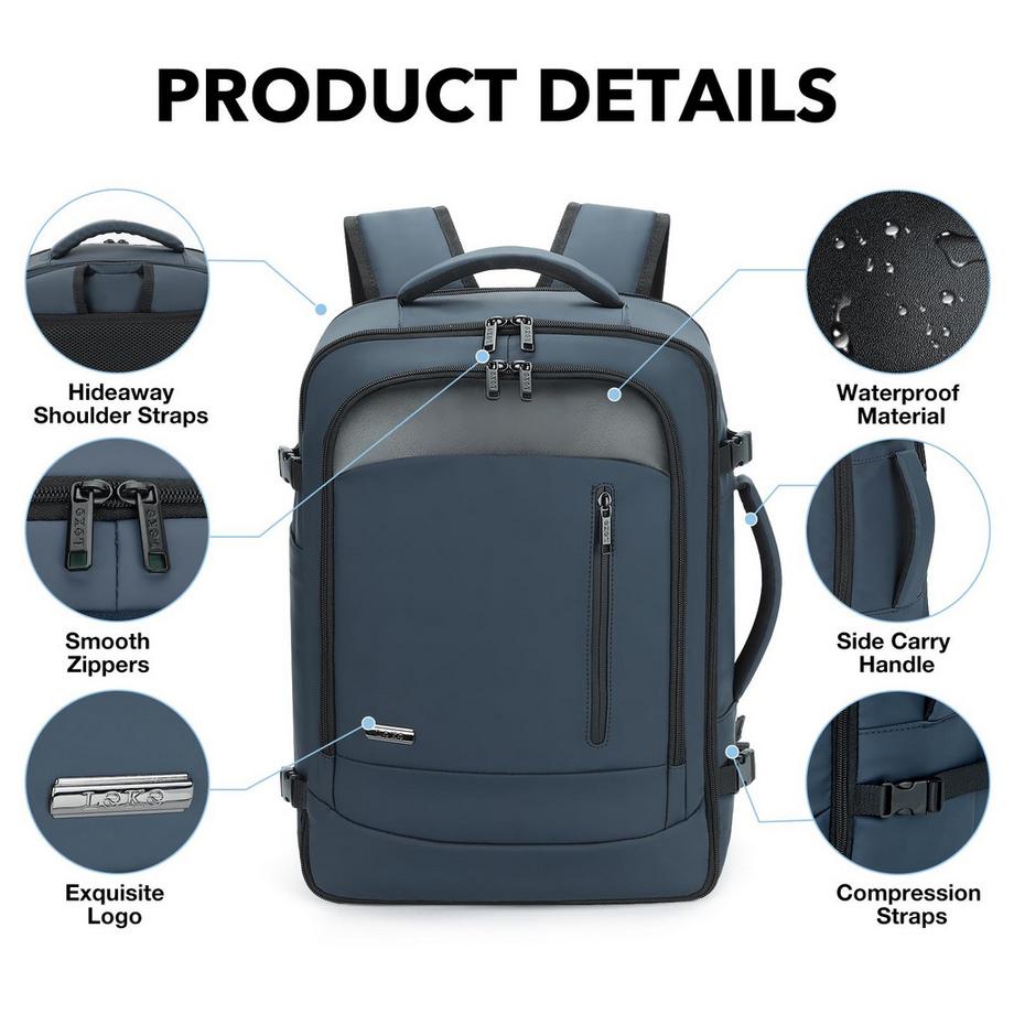 Only-bags.store Zaino impermeabile da cabina con 3 cubi da viaggio  