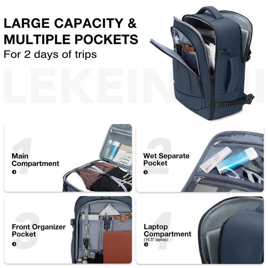 Only-bags.store Zaino impermeabile da cabina con 3 cubi da viaggio  