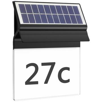 Enkara  Solar-Hausnummernleuchte 0.4 W Warmweiß Schwarz