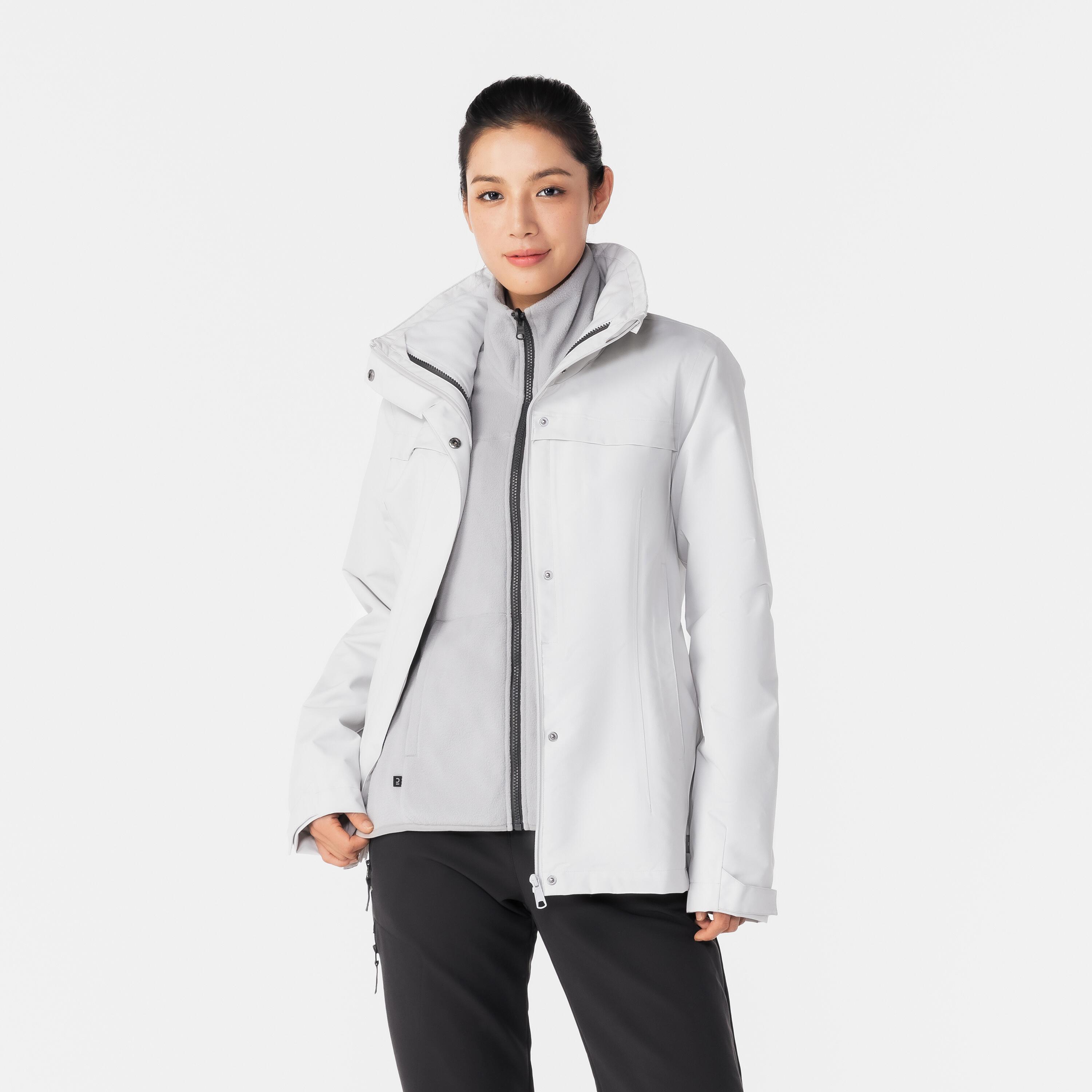 Image of 3-in-1-jacke - Travel 100 3in1 Damen Gewittergrau 52/2XL