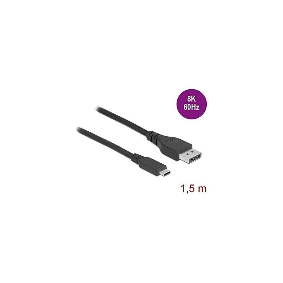 DeLock  Kabel Bidirectional, 8K 60Hz USB Type-C - DisplayPort 