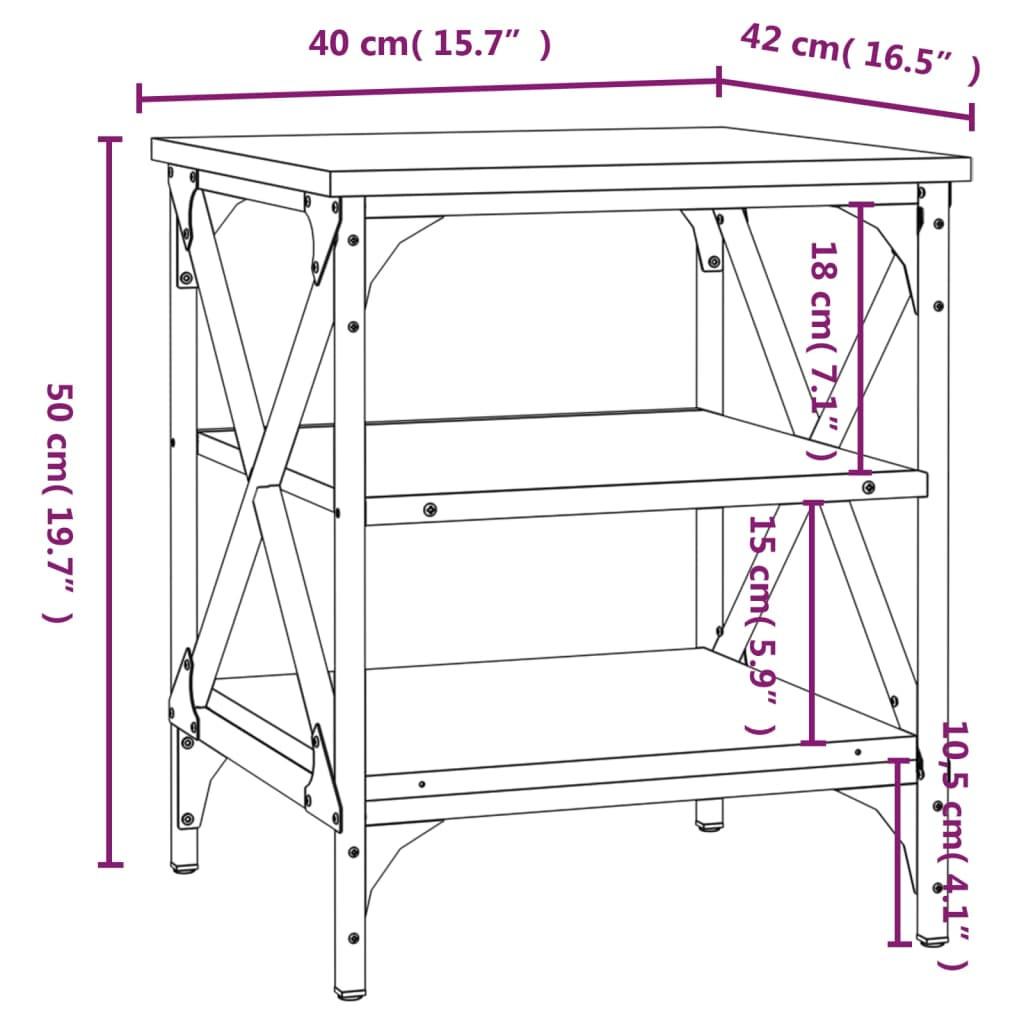 VidaXL Table d'appoint bois d'ingénierie  