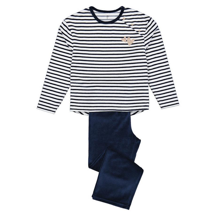 La Redoute Collections  Pyjama marinière en velours 