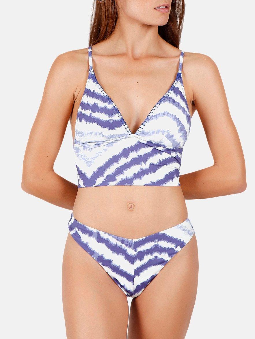 Admas  Set bikini 2 pezzi preformati Tie And Dye blu 