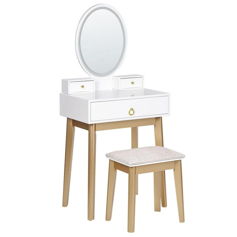 Beliani  Schminktisch mit Spiegel und Hocker aus MDF-Platte  ROSEY 