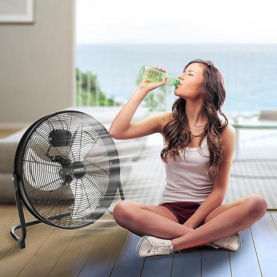 Arebos AREBOS Bodenventilator Windmaschine 20 Zoll Ø 50 Hallenlüfter Werkstattlüfter  