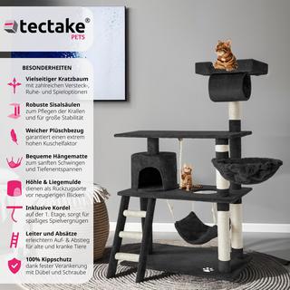 Tectake  Arbre à chat MARCEL 141 cm 