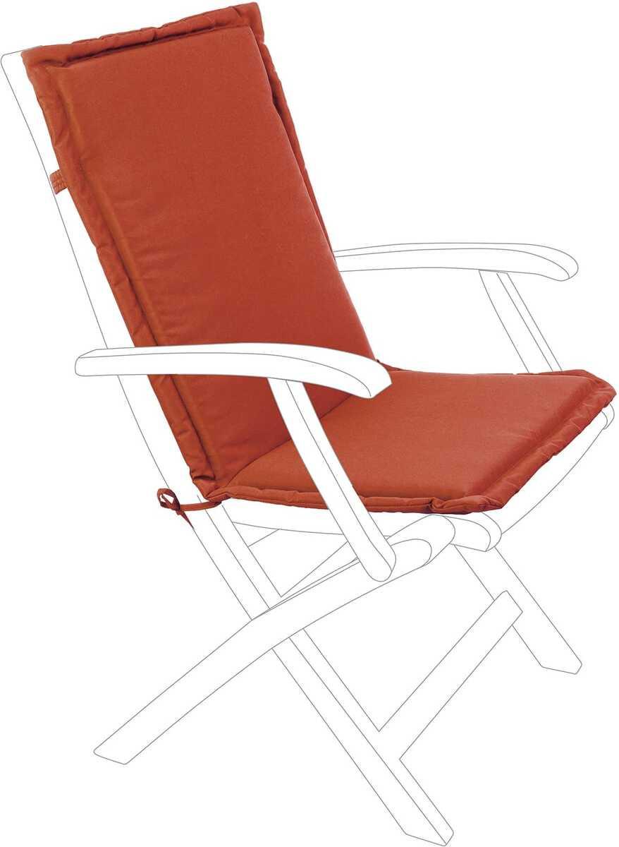 mutoni Coussin pour chaise de jardin avec dossier moyen orangero  