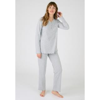 Damart  Pyjama maille interlock côtelée douce et souple 