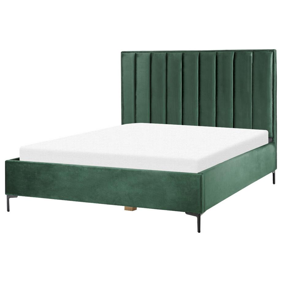 Beliani Letto contenitore en Velluto Glamour SEZANNE  