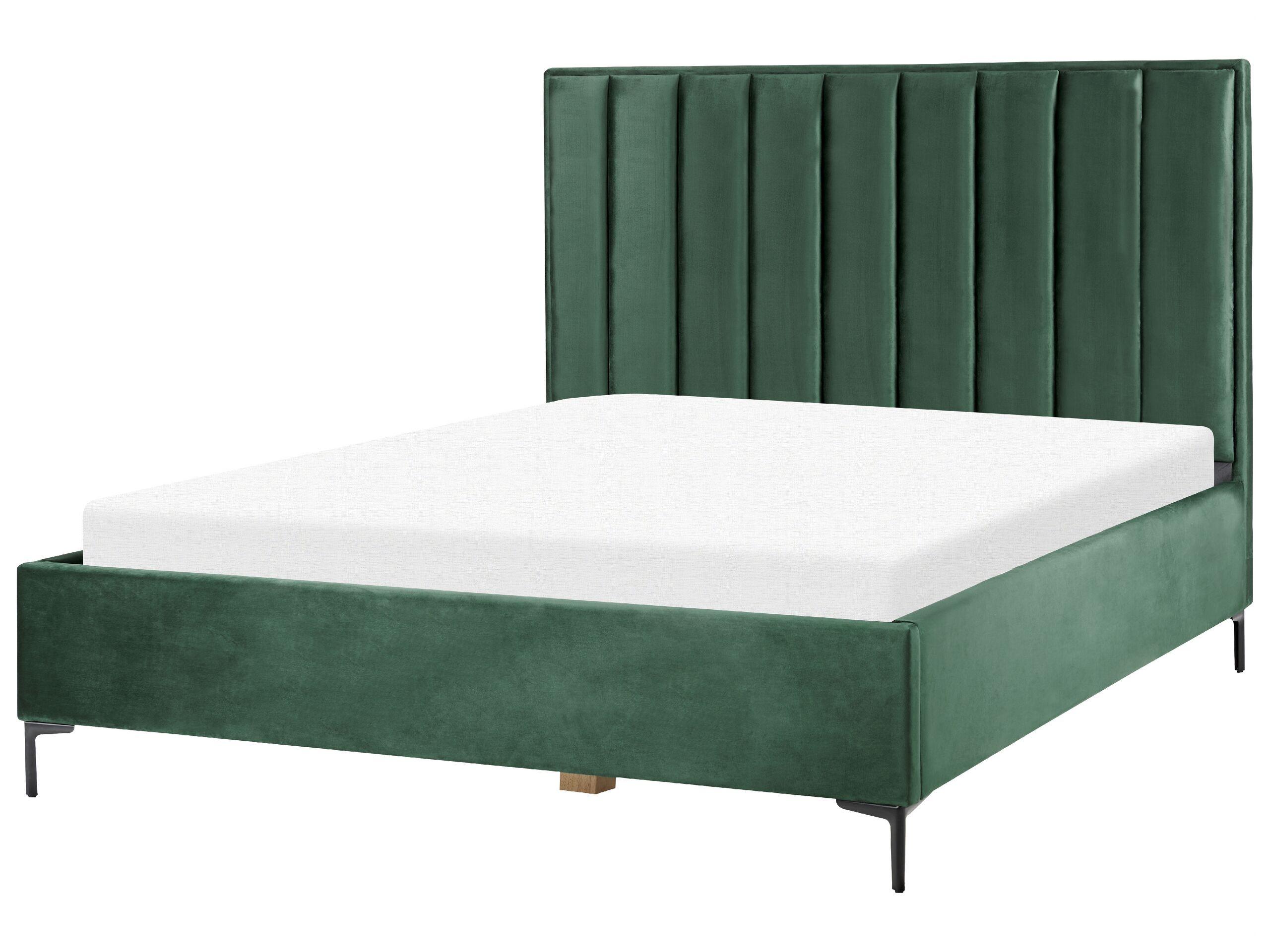 Beliani Letto contenitore en Velluto Glamour SEZANNE  