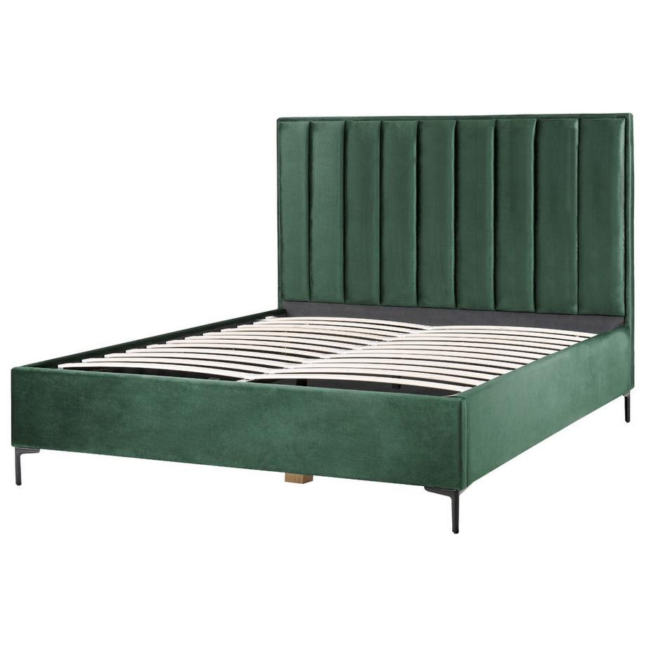 Beliani Letto contenitore en Velluto Glamour SEZANNE  