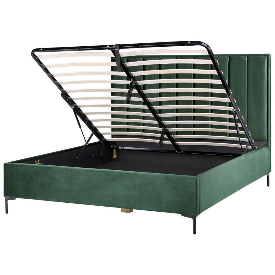 Letto contenitore en Velluto Glamour SEZANNE