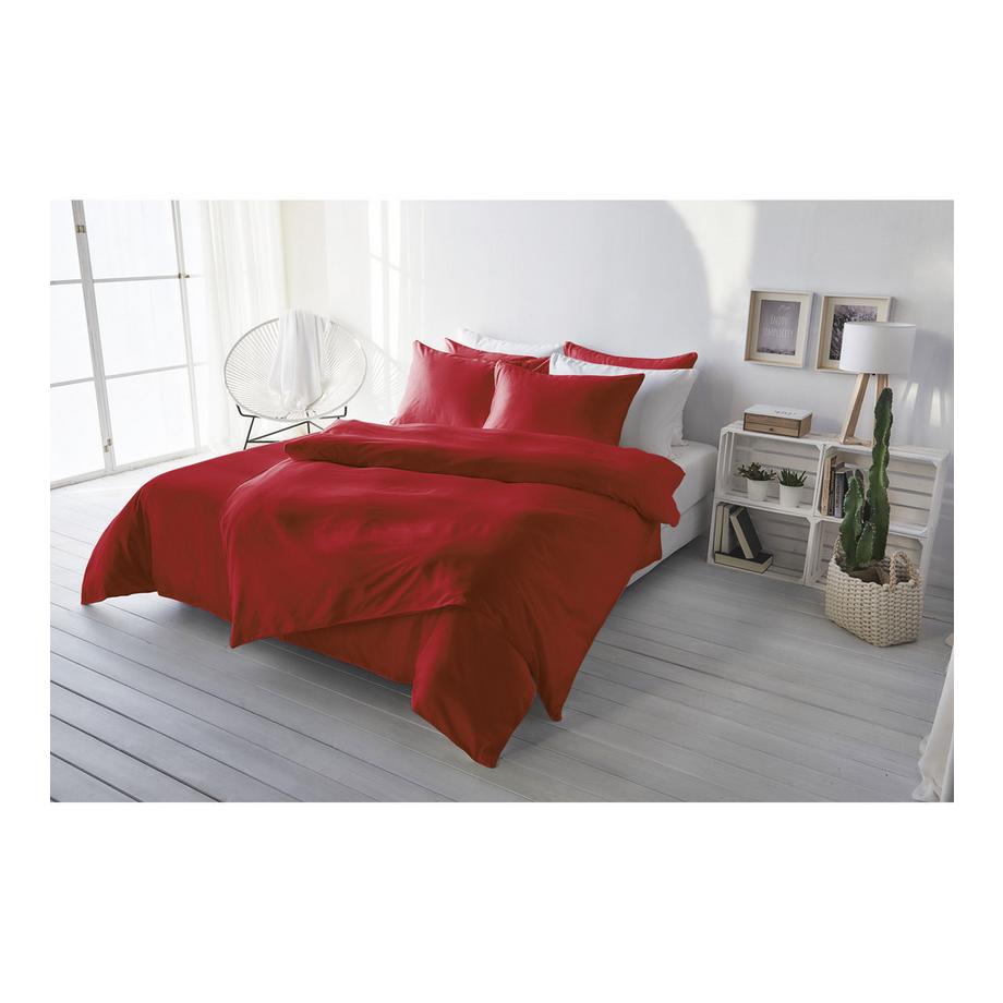 Living Home Housse de Couette Uni Satin  