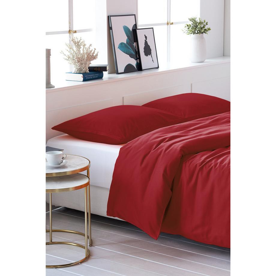 Living Home Housse de Couette Uni Satin  