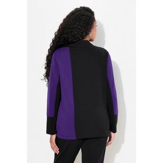 Ulla Popken Felpa Scritta Brillante Collo Alto Maniche Lunghe  