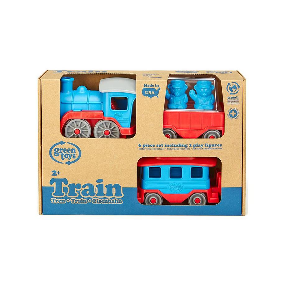green toys  Lok mit 2 Waggons Rot/Blau 