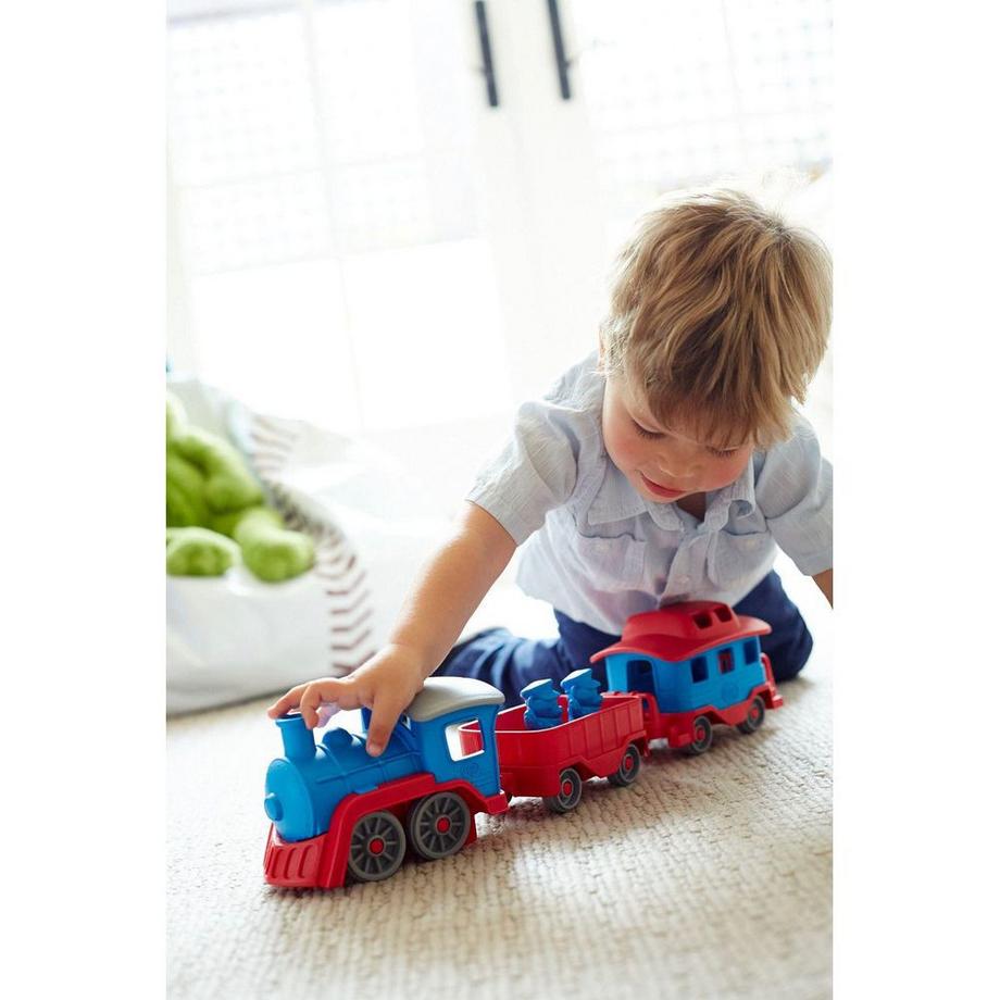 green toys  Lok mit 2 Waggons Rot/Blau 