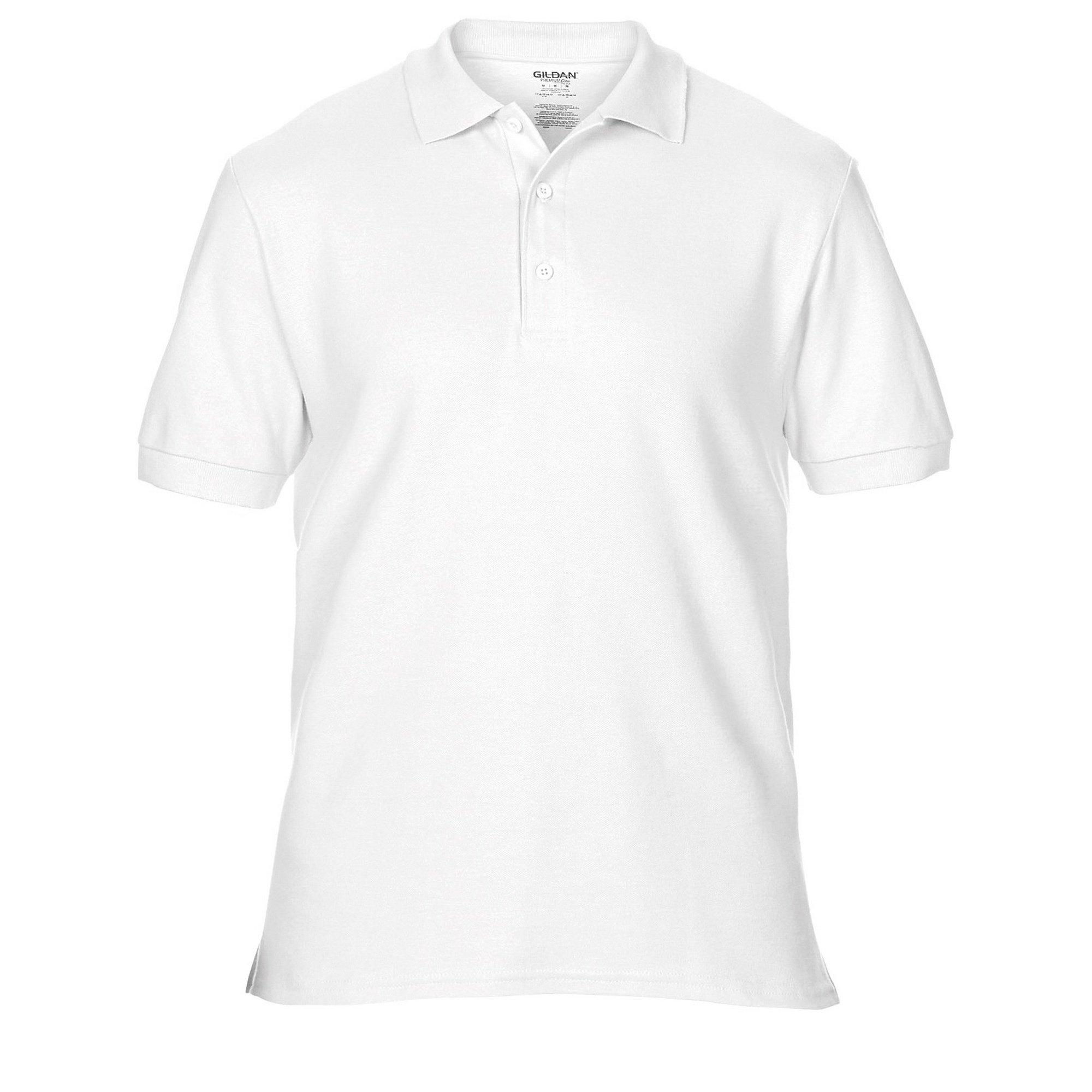 Image of Premium Sport Pique Polohemd Herren Weiss XL