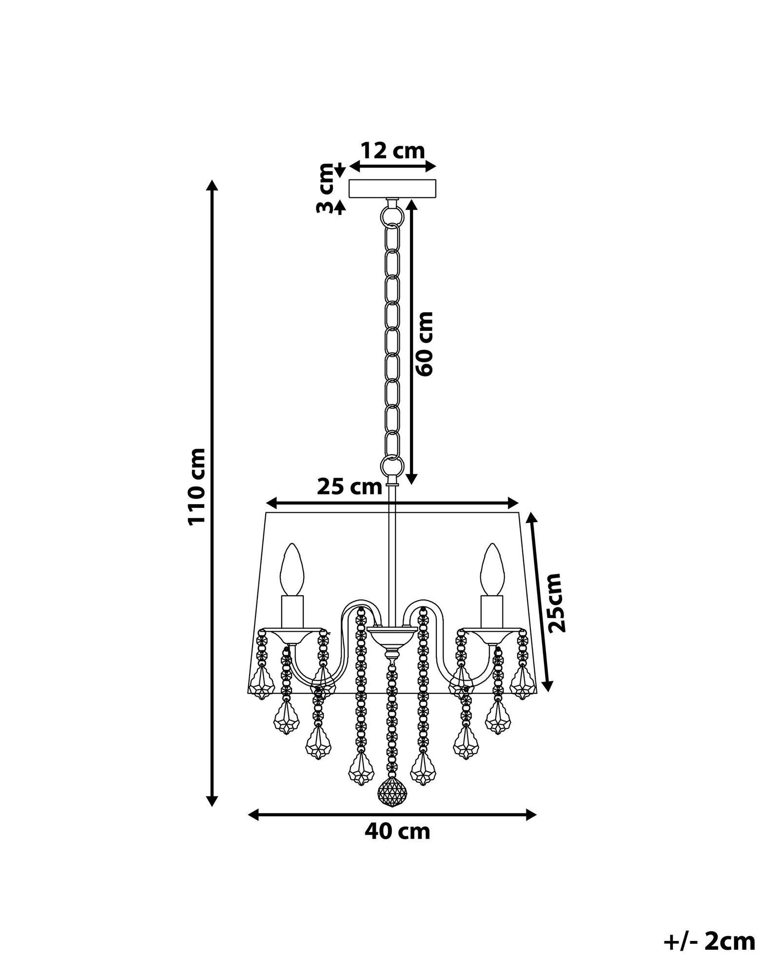 Beliani Lampadario en Poliammide Glamour EVANS  