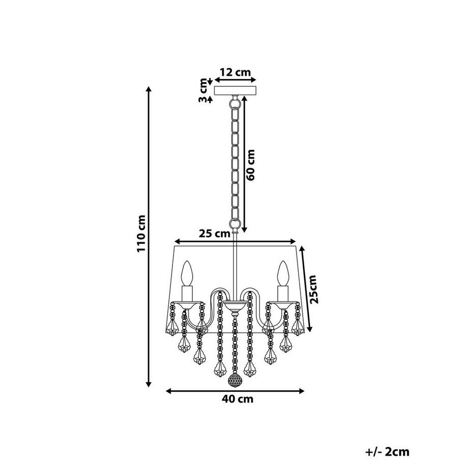 Beliani Lustre en Polyamide Glamour EVANS  