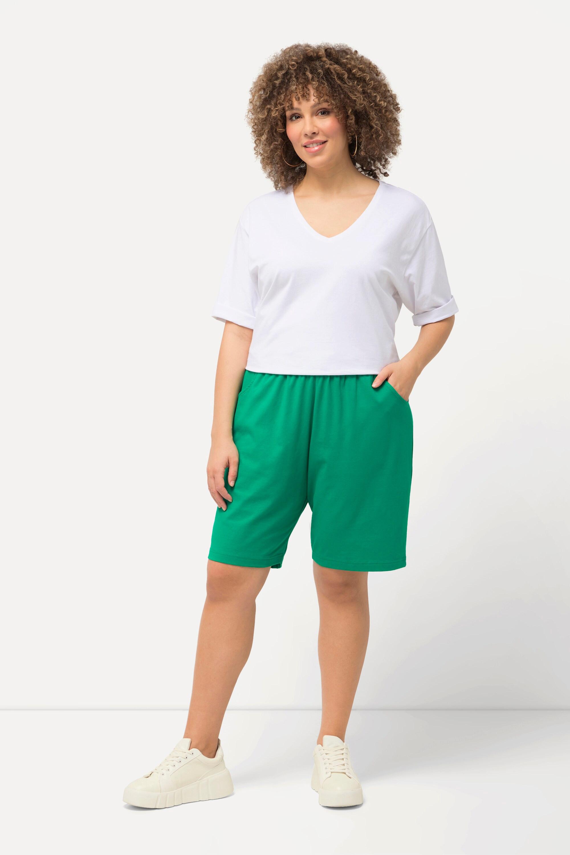 Ulla Popken  Short en jersey, poches et taille élastique 