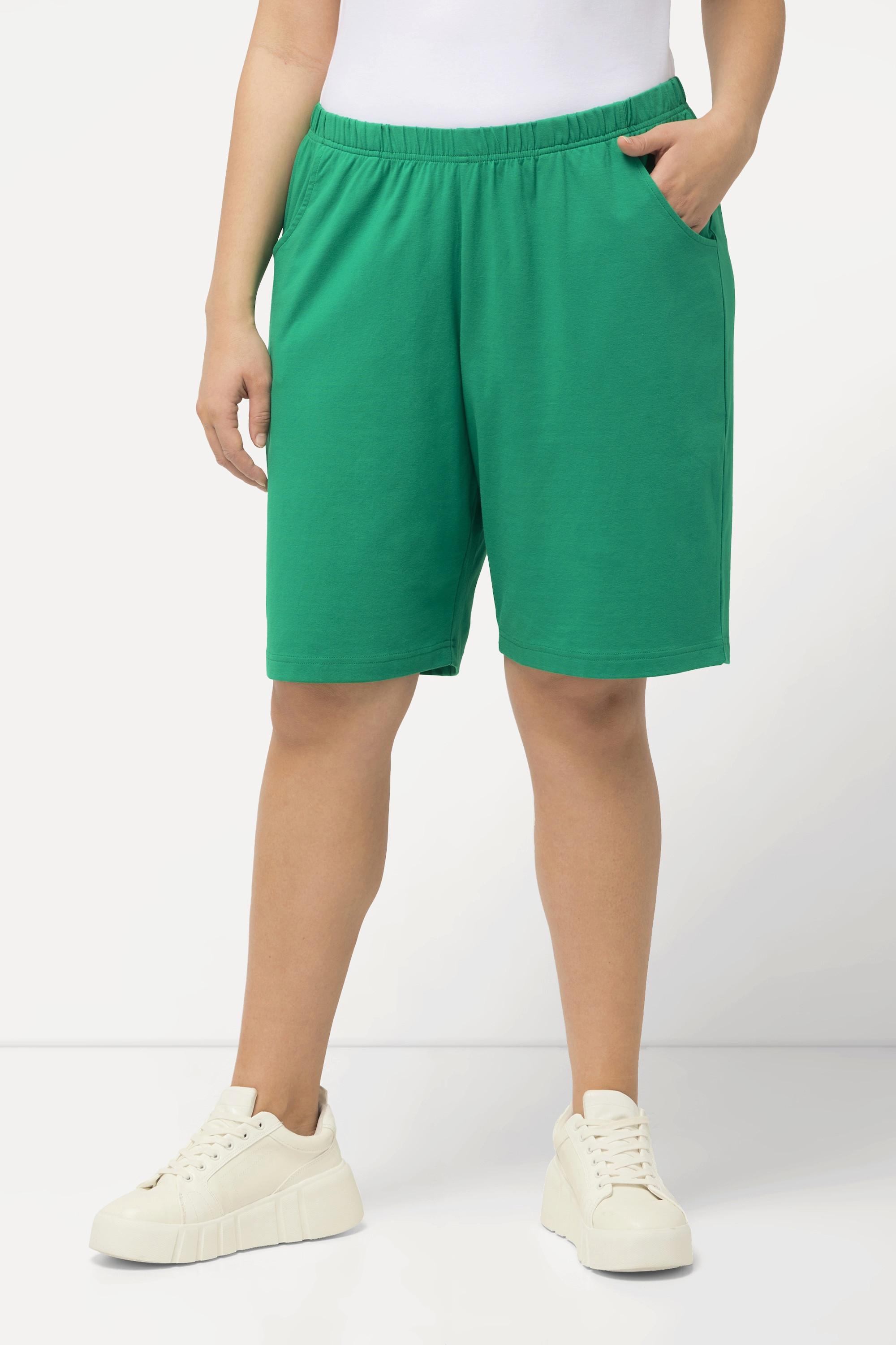 Ulla Popken  Shorts di jersey con tasche e cintura elastica 