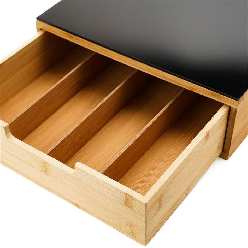 5five Schwarze Aufbewahrungsbox aus Bambus  