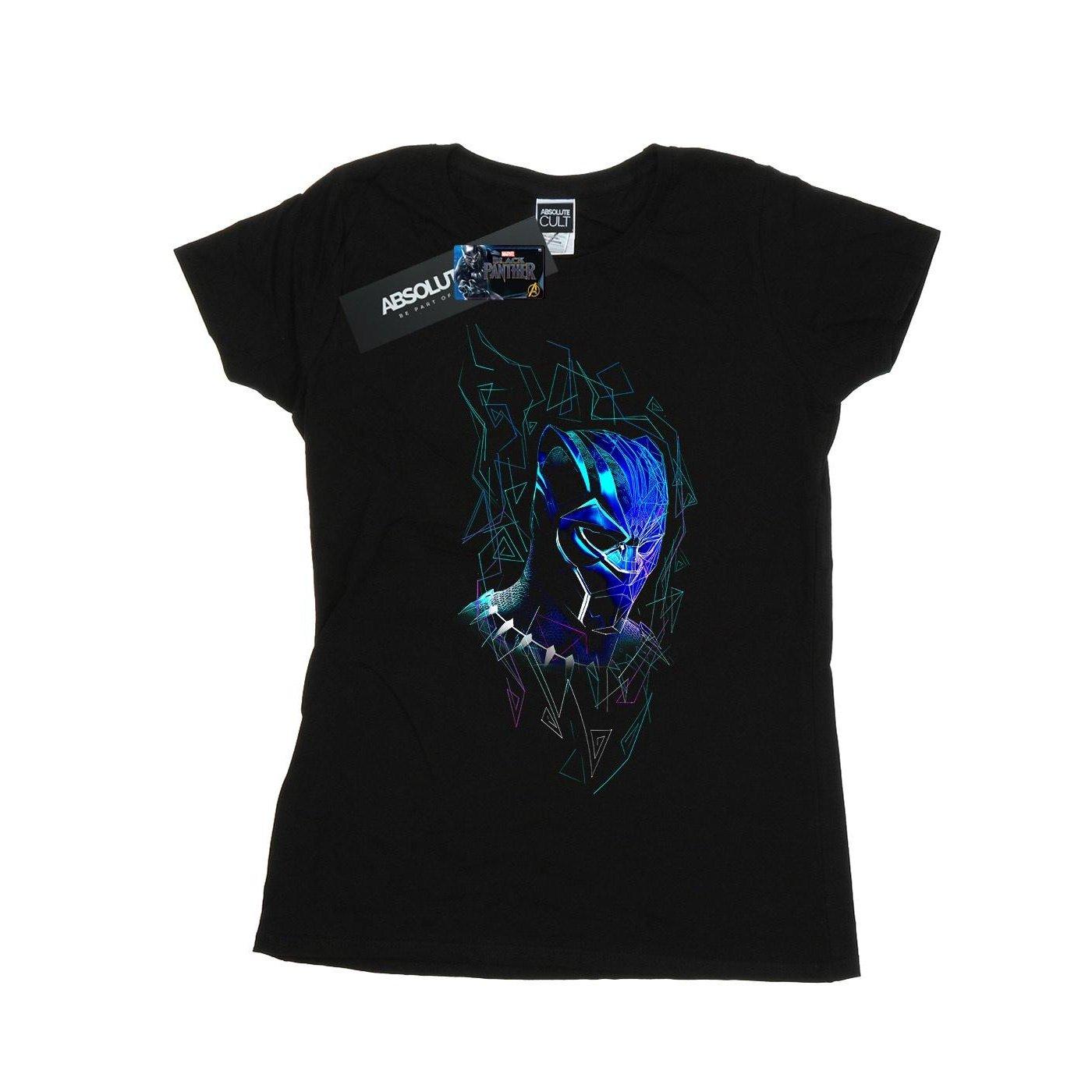 Image of Black Panther Neon Mask Tshirt Damen Schwarz S