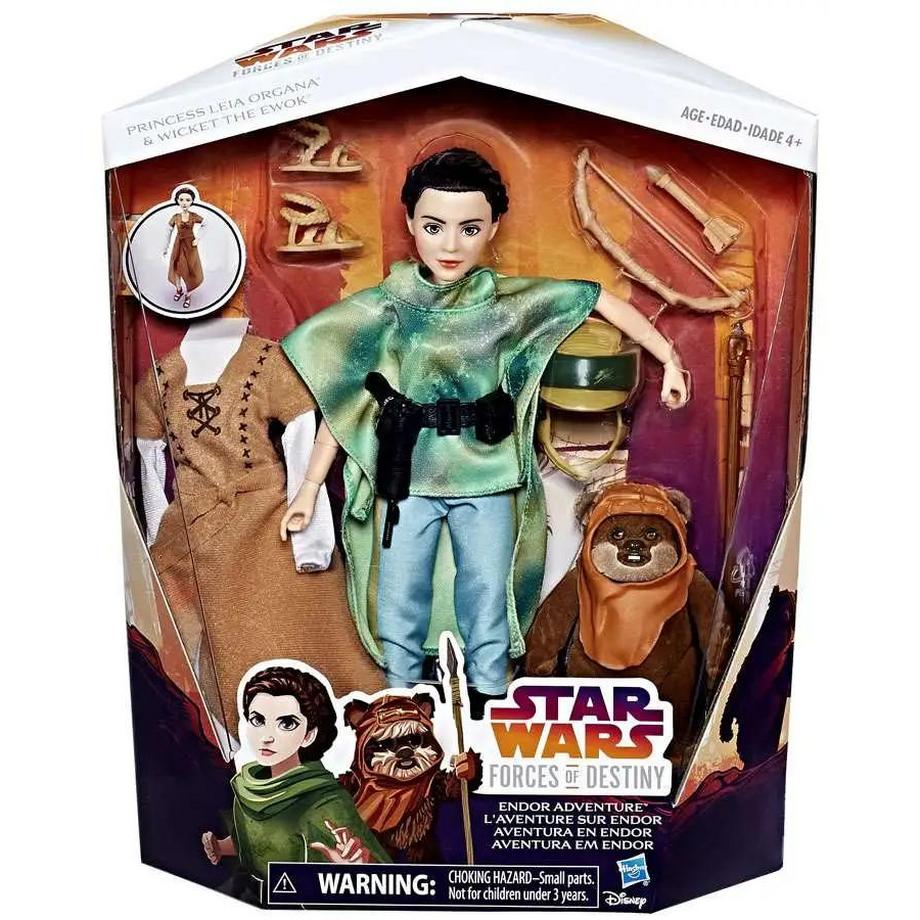 Hasbro  Star Wars Forces of Destiny Adventure Princess Leia & Wicket Figure 2-Pack [Endor Adventure] 